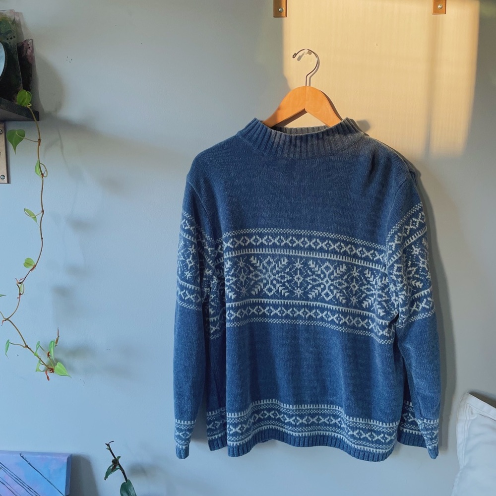 Blue Christmas/Winter Oversized sweater